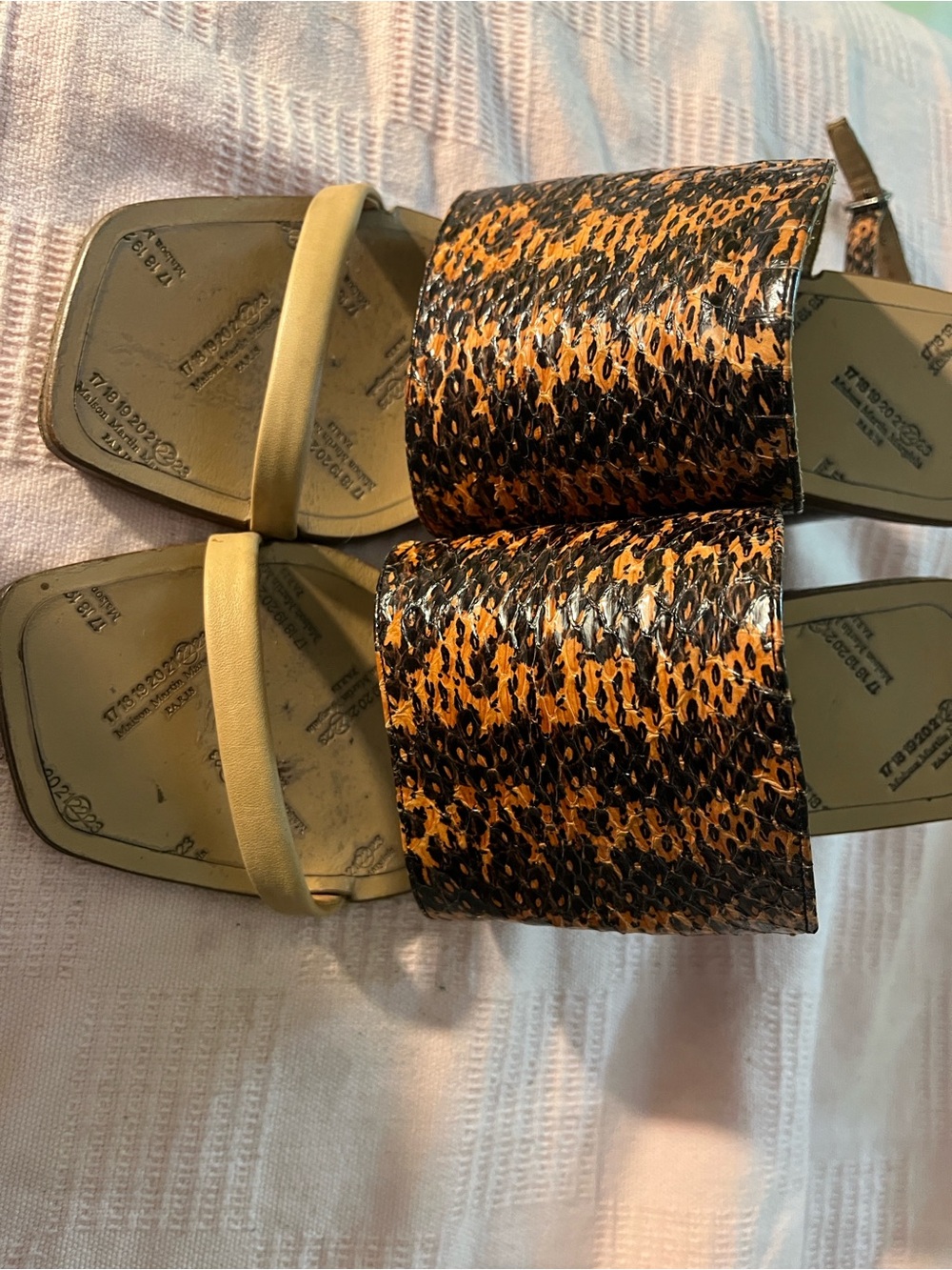 Vintage maison margiela block sandal heels (snake skin) - Picture 7 of 7